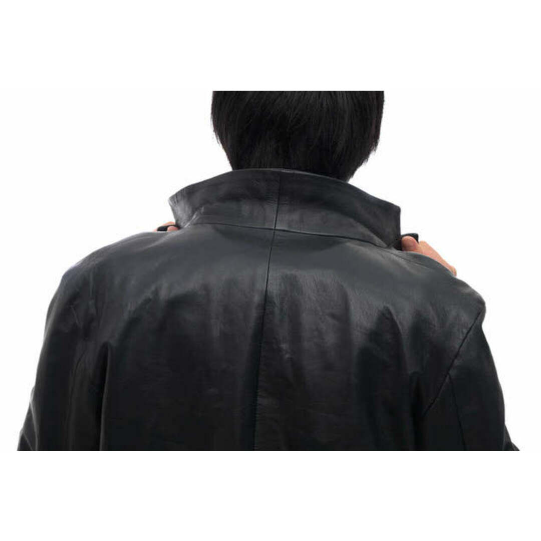 SHIPS(シップス)のシップス／SHIPS テーラードジャケット ブレザー JKT アウター メンズ 男性 男性用レザー 革 本革 ブラック 黒  114-33-0013 3つボタン シングルブレスト メンズのジャケット/アウター(ダッフルコート)の商品写真