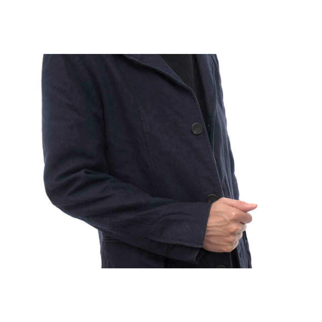 サンローラン／YVES SAINT LAURENT テーラードジャケット ブレザー JKT アウター メンズ 男性 男性用コットン 綿 キャンバス ネイビー 紺  YV340-Y200 ショールカラー 中綿