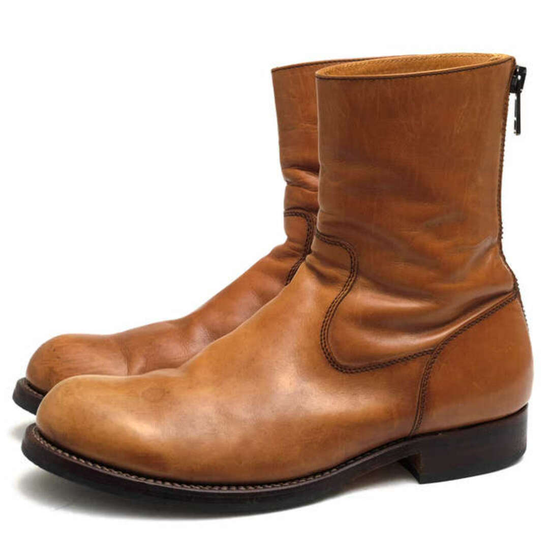 エイケイエム／AKM バックジップブーツ シューズ 靴 メンズ 男性 男性用レザー 革 本革 ブラウン 茶  196 back zip boots italian cow leather TRAPPER
