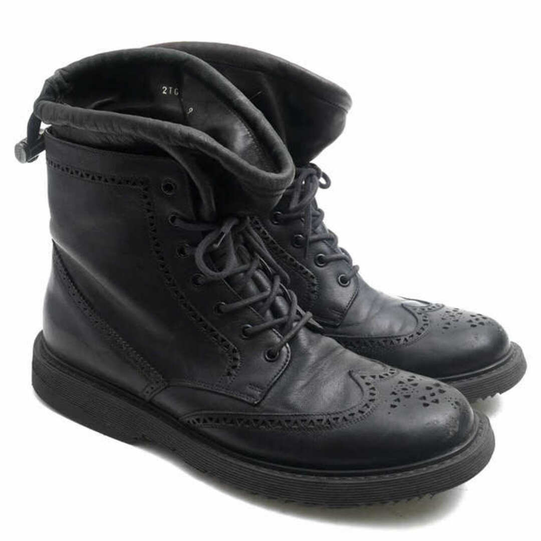 PRADA(プラダ)のプラダ／PRADA レースアップブーツ シューズ 靴 メンズ 男性 男性用レザー 革 本革 ブラック 黒  2TG 018 ウイングチップ メンズの靴/シューズ(ブーツ)の商品写真