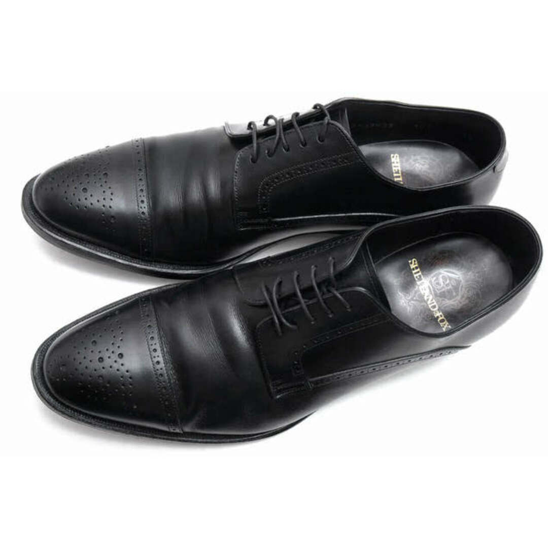 シェットランドフォックス／SHETLANDFOX シューズ ビジネスシューズ 靴 ビジネス メンズ 男性 男性用レザー 革 本革 ブラック 黒  3031 Inverness インバネス セミブローグ ストレートチップ グッドイヤーウェルト製法 6