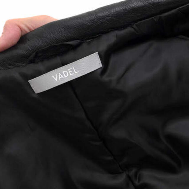 バデル／VADEL ブルゾン ジャケット JKT アウター メンズ 男性 男性用レザー 革 本革 ブラック 黒  VSU-502 goat skin FLY FRONT UTILITY JACKET リブ 中綿