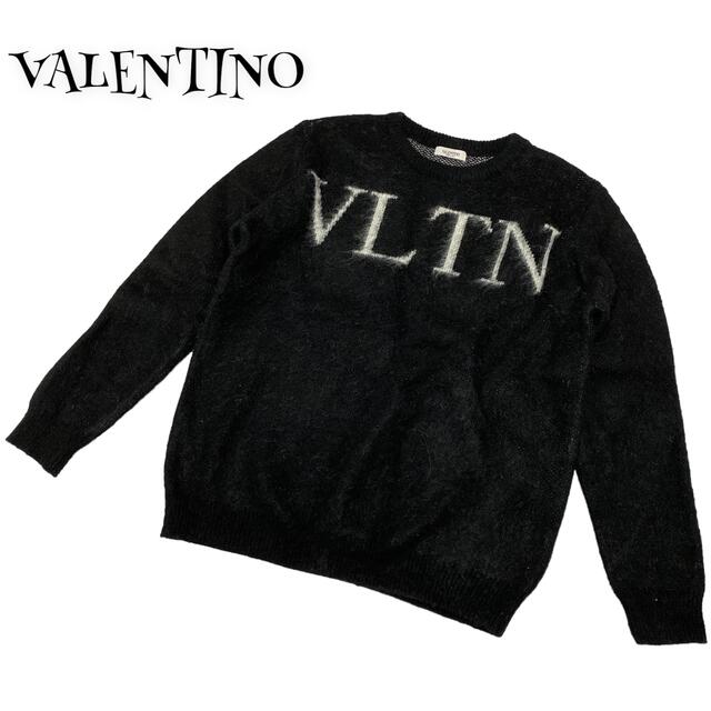 VALENTINO ヴァレンティノ ☆ ニット セーター ロゴ 黒　お洒落