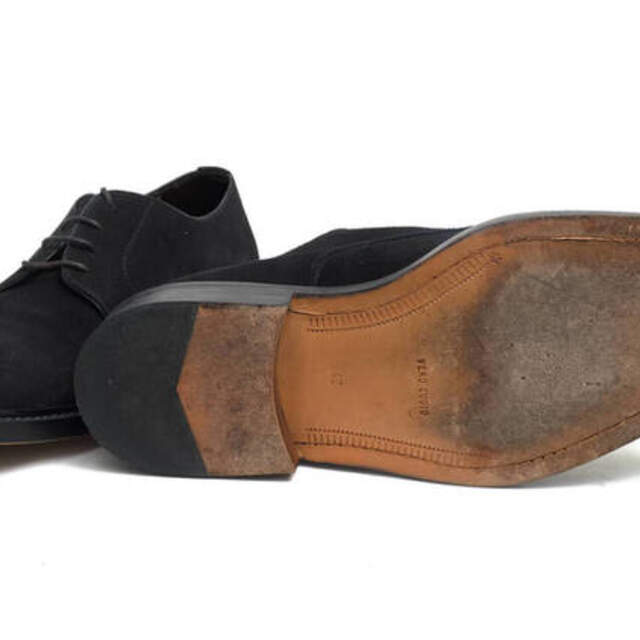 Armani(アルマーニ)のアルマーニ／GIORGIO ARMANI シューズ ビジネスシューズ 靴 ビジネス メンズ 男性 男性用スエード スウェード レザー 革 本革 ブラック 黒  GU 30 DN プレーントゥ レザーソール メンズの靴/シューズ(ドレス/ビジネス)の商品写真