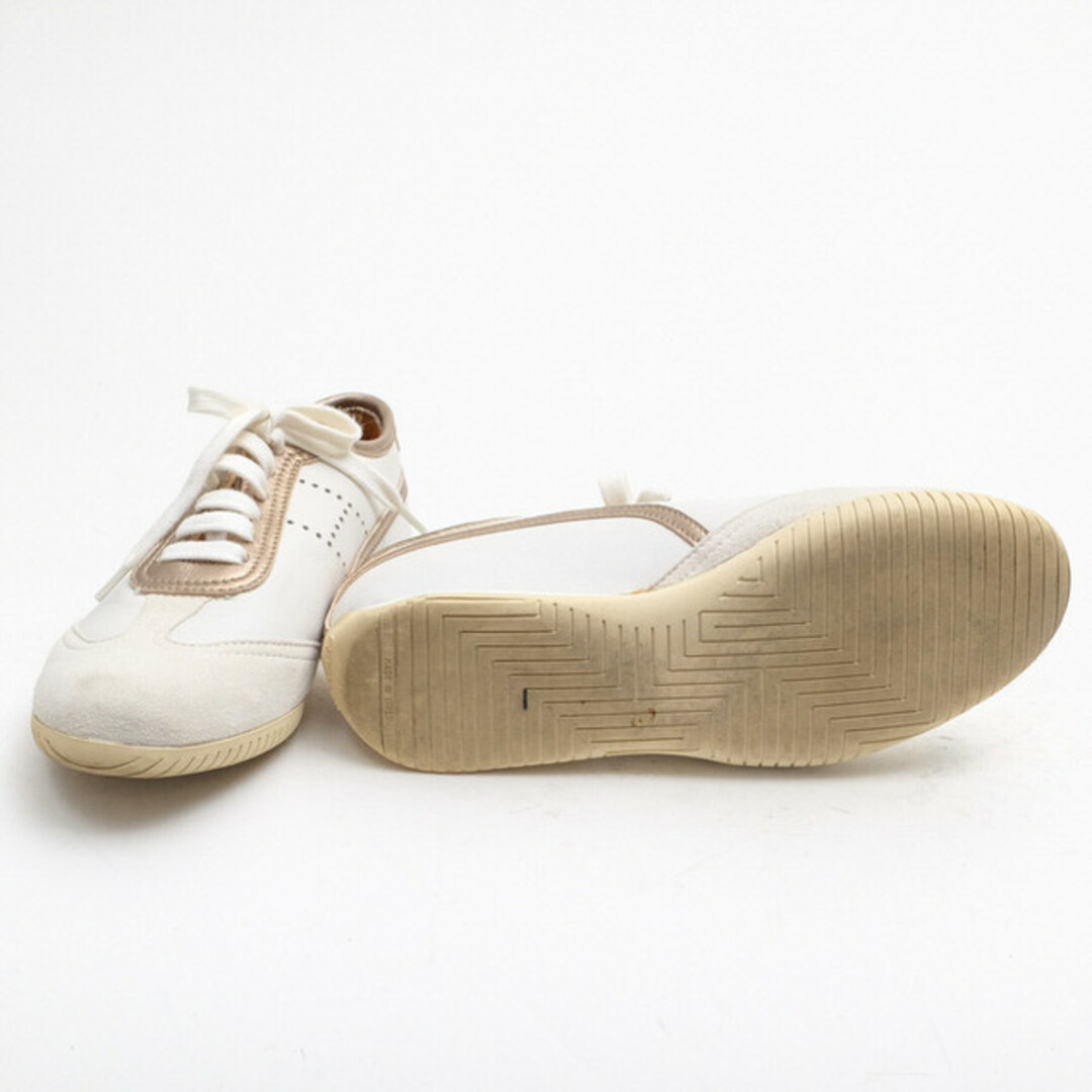 エルメス／HERMES シューズ スニーカー 靴 ローカット レディース 女性 女性用レザー 革 本革 ホワイト 白