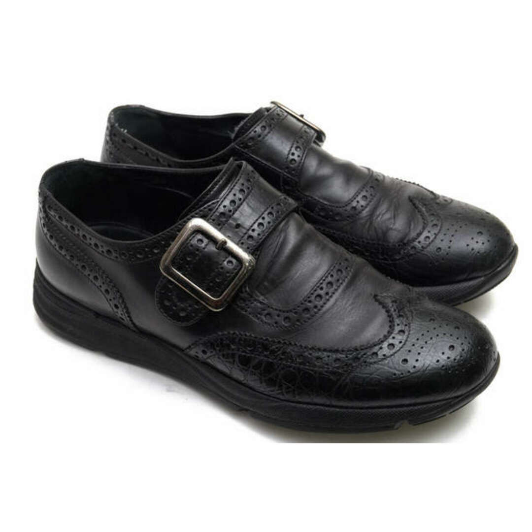 Armani(アルマーニ)のアルマーニ／GIORGIO ARMANI シューズ ビジネスシューズ 靴 ビジネス メンズ 男性 男性用レザー 革 本革 ブラック 黒  X2L031 スニーカーソール ウイングチップ モンクストラップ メンズの靴/シューズ(ドレス/ビジネス)の商品写真
