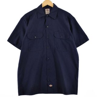 ディッキーズ(Dickies)の古着 ディッキーズ Dickies 半袖 ワークシャツ メンズL /eaa256862(シャツ)