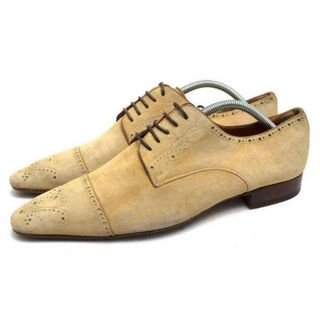 サントーニ(Santoni)のサントーニ／Santoni シューズ ビジネスシューズ 靴 ビジネス メンズ 男性 男性用スエード スウェード レザー 革 本革 ベージュ  9589 48 キャップトゥ レザーソール(ドレス/ビジネス)