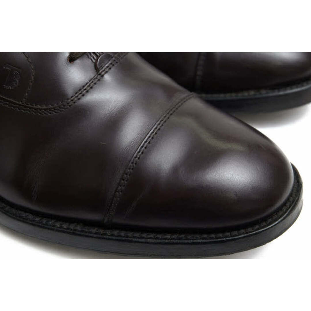 トッズ／TOD'S シューズ ビジネスシューズ 靴 ビジネス メンズ 男性 男性用レザー 革 本革 ダークブラウン 茶 ブラウン  ストレートチップ 5