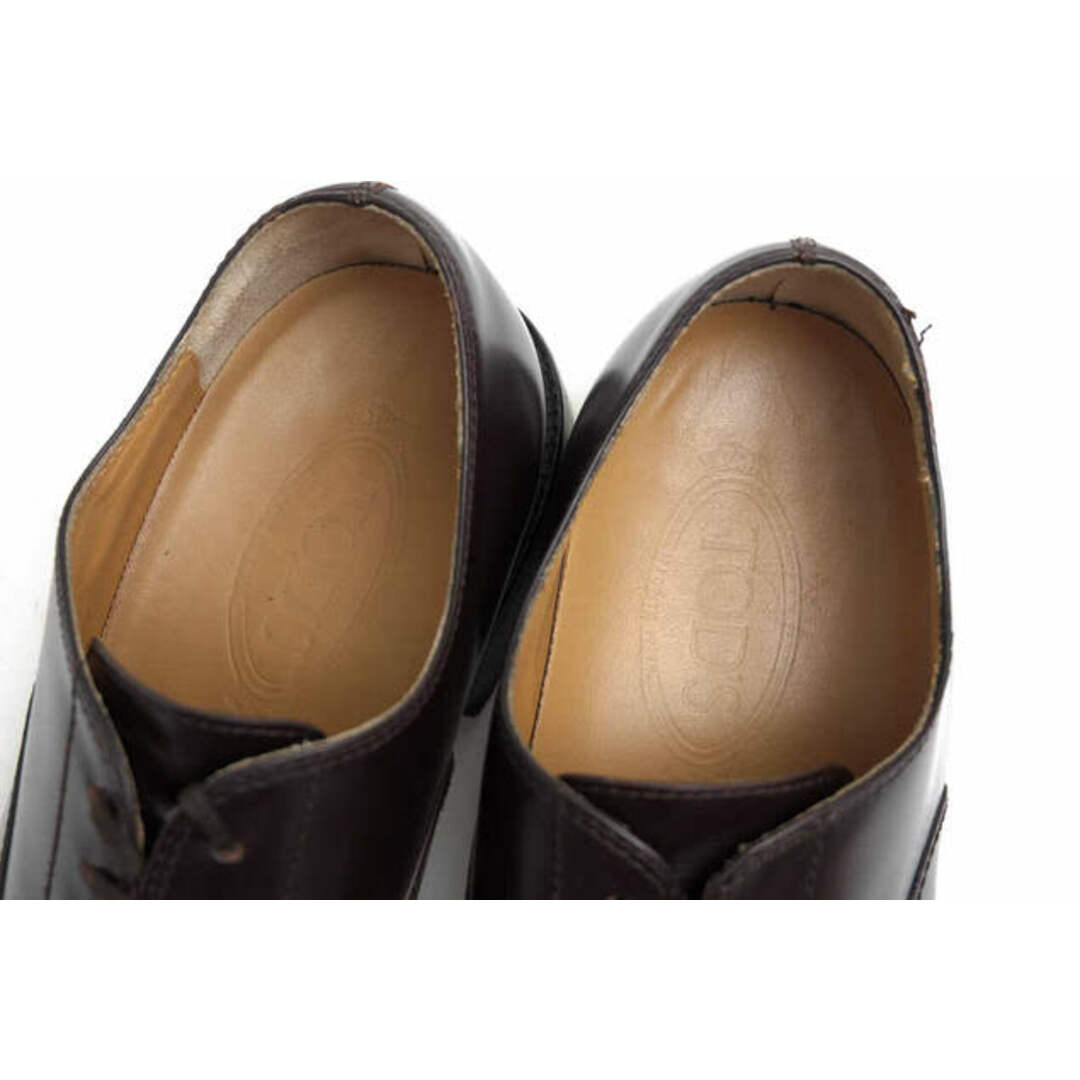トッズ／TOD'S シューズ ビジネスシューズ 靴 ビジネス メンズ 男性 男性用レザー 革 本革 ダークブラウン 茶 ブラウン  ストレートチップ 7
