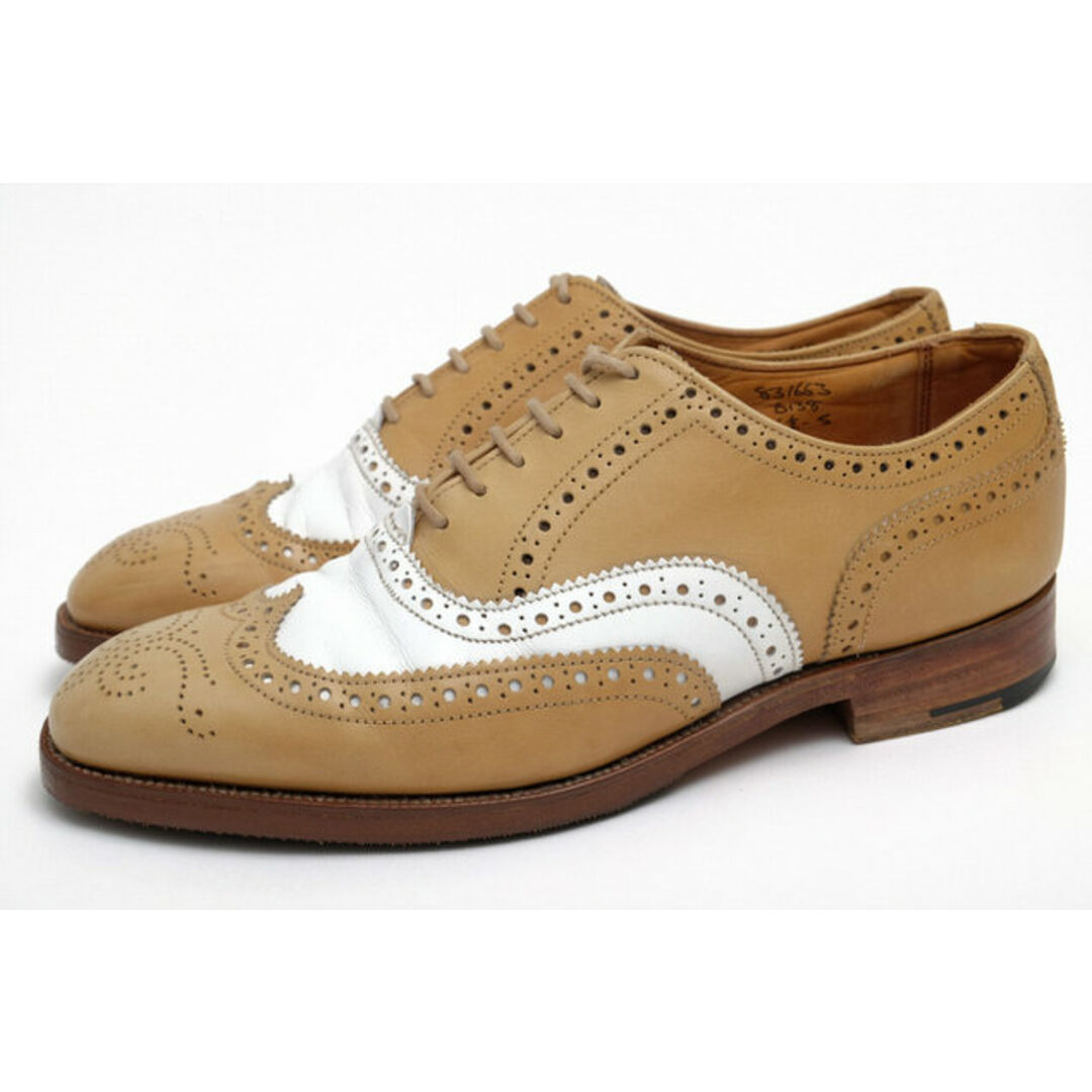 トリッカーズ／Tricker's シューズ ビジネスシューズ 靴 ビジネス メンズ 男性 男性用レザー 革 本革 ベージュ  6138 Piccadilly Brogue ピカデリー ウイングチップ バイカラー グッドイヤーウェルト製法