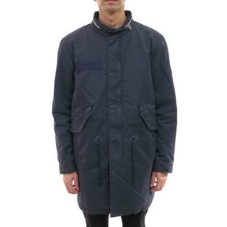 ノンネイティブ(nonnative)のノンネイティブ／nonnative モッズコート ジャケット JKT アウター メンズ 男性 男性用コットン 綿 キャンバス ネイビー 紺  NN-JU2601 TROOPER PUFF COAT C/N OXFORD M-51 フード付き ミリタリー 中綿(ダッフルコート)