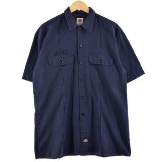 ディッキーズ(Dickies)の古着 ディッキーズ Dickies 半袖 ワークシャツ メンズL /eaa259274(シャツ)