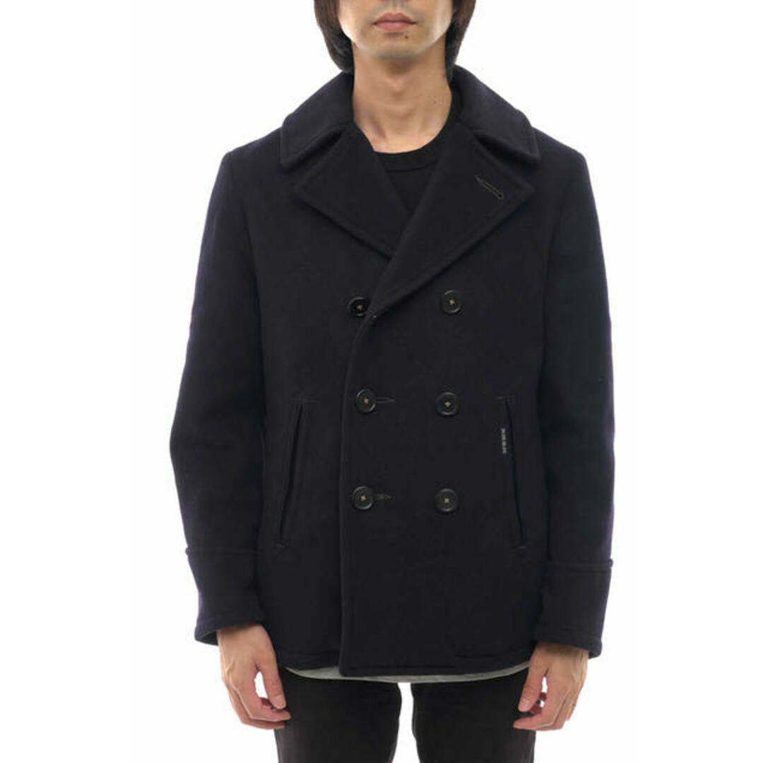 ブルーブルー／BLUE BLUE Pコート ジャケット JKT アウター メンズ 男性 男性用ウール 毛 ネイビー 紺  JK763 MELTON PEA COAT キルティング 定番