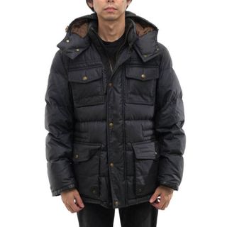 コーチ(COACH)のコーチ／COACH ダウンジャケット JKT アウター メンズ 男性 男性用コットン 綿 キャンバス ブラック 黒  フード付き リブ(ダッフルコート)