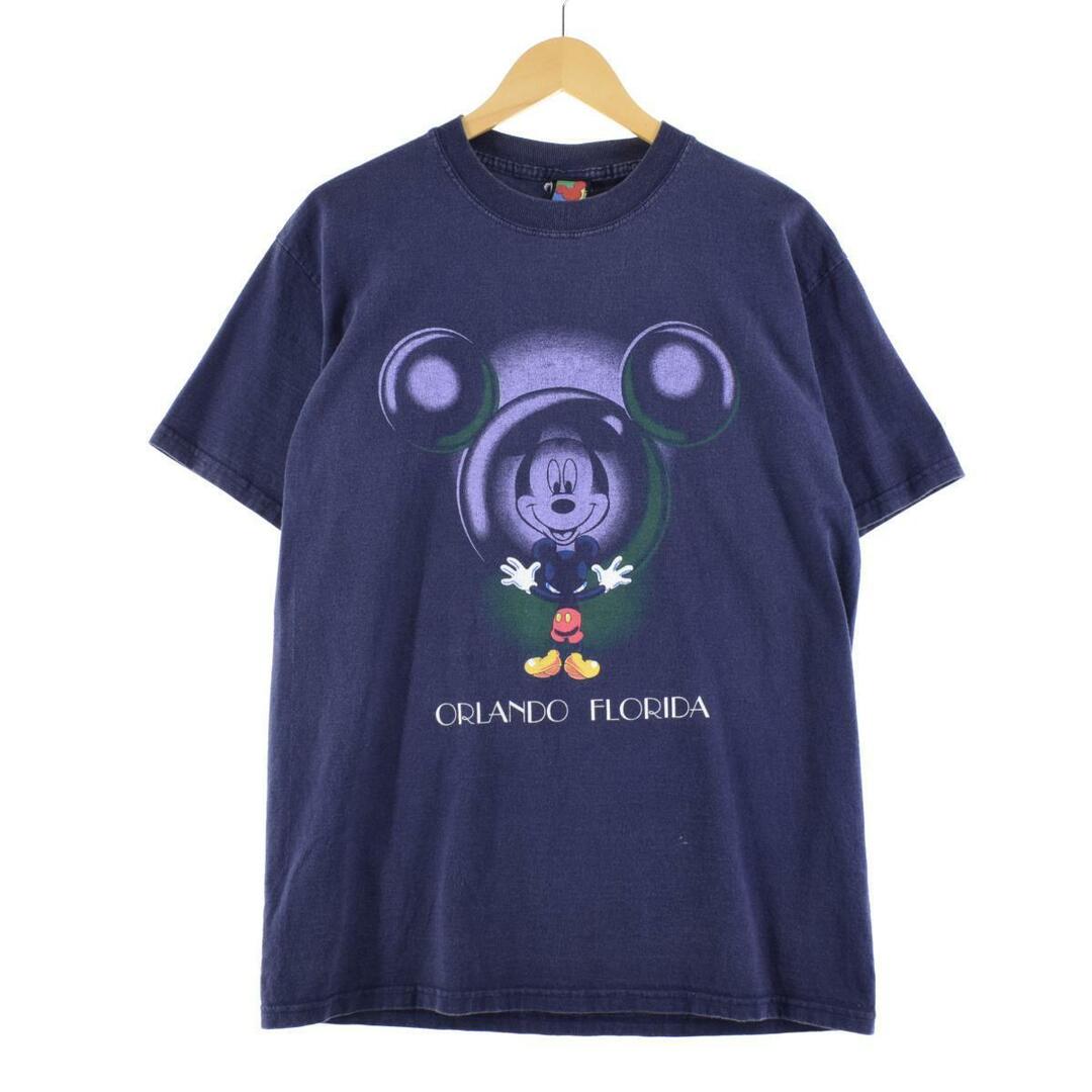 90年代 MICKEY MICKEY MOUSE ミッキーマウス キャラクタープリントTシャツ メンズL ヴィンテージ /eaa258115