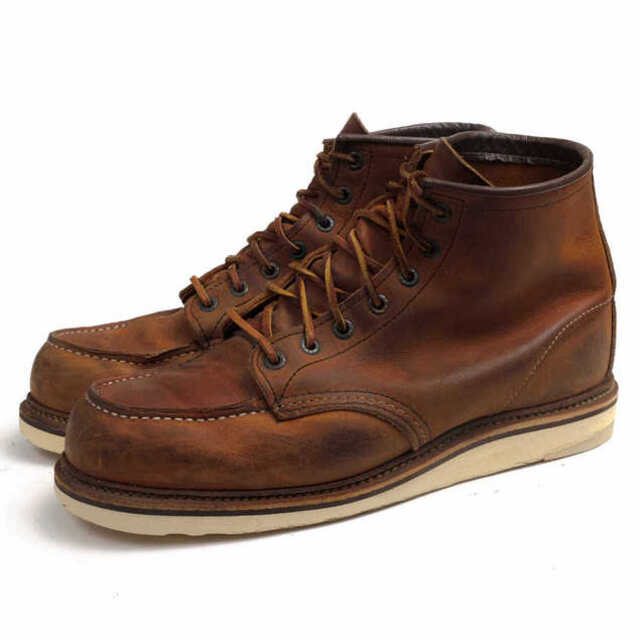 レッドウィング／RED WING ワークブーツ シューズ 靴 メンズ 男性 男性用レザー 革 本革 ブラウン 茶  1907 Classic Work 6inch Legacy Moc モックトゥ 定番 グッドイヤーウェルト製法