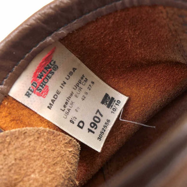 REDWING(レッドウィング)のレッドウィング／RED WING ワークブーツ シューズ 靴 メンズ 男性 男性用レザー 革 本革 ブラウン 茶  1907 6inch CLASSIC MOC TOE トラクショントレッドウェッジソール モックトゥ クレープソール グッドイヤーウェルト製法 メンズの靴/シューズ(ブーツ)の商品写真