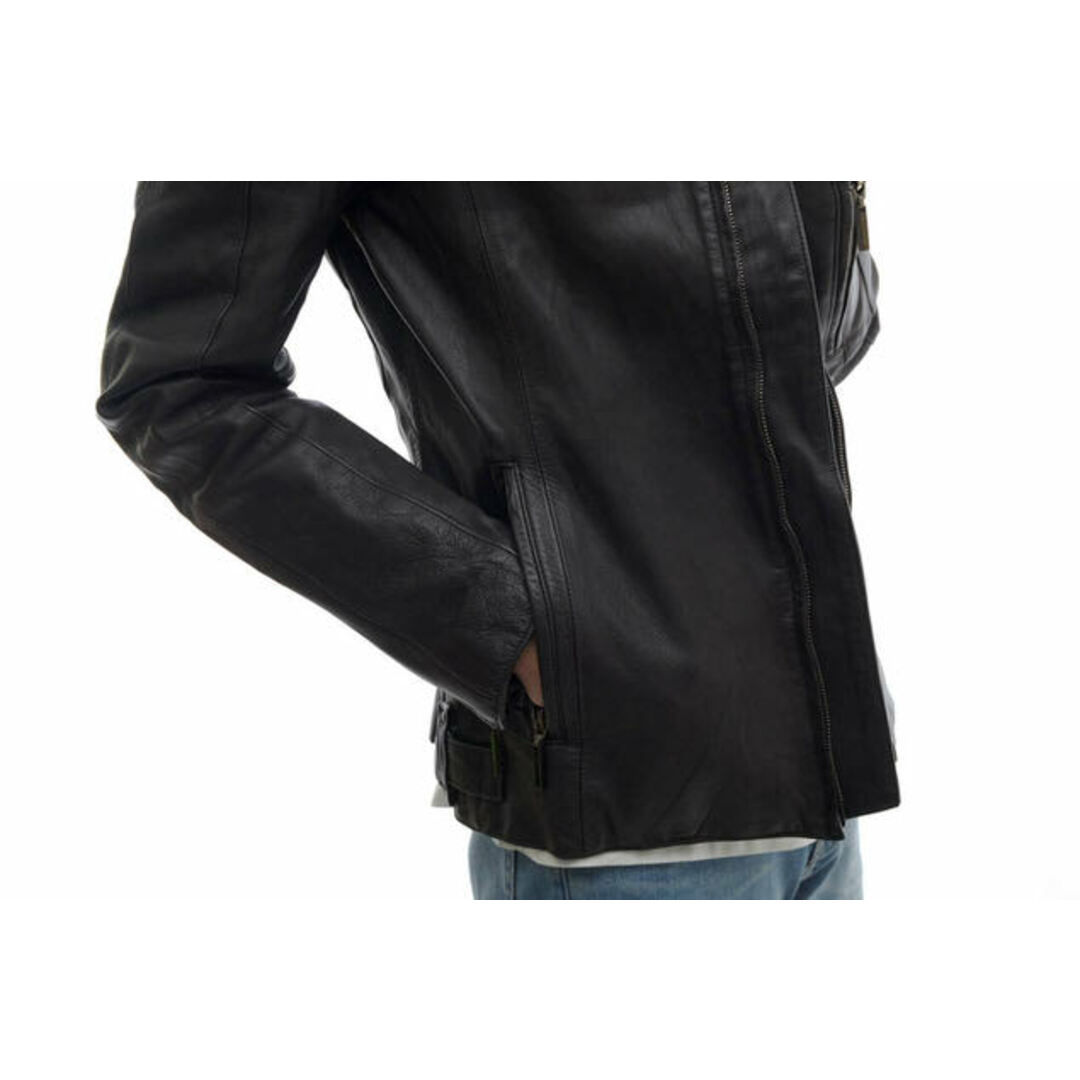 ショール／SCHORL シングルライダース ジャケット JKT アウター メンズ 男性 男性用レザー 革 本革 ブラック 黒  0620090000 ウォッシュ加工 メンズのジャケット/アウター(ダッフルコート)の商品写真