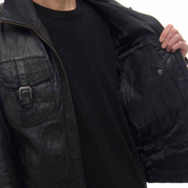 AVIREX(アヴィレックス)のアヴィレックス／AVIREX シングルライダース ジャケット JKT アウター メンズ 男性 男性用レザー 革 本革 ブラック 黒  28－A6755 6161006 ヴィンテージ加工 メンズのジャケット/アウター(ダッフルコート)の商品写真