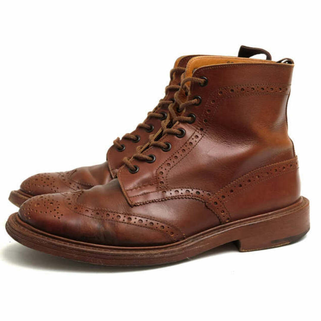 ブーツトリッカーズ／Tricker's レースアップブーツ シューズ 靴 メンズ 男性 男性用レザー 革 本革 ブラウン 茶  M2508 Malton グッドイヤーウェルト製法 定番 カントリーブーツ ウイングチップ