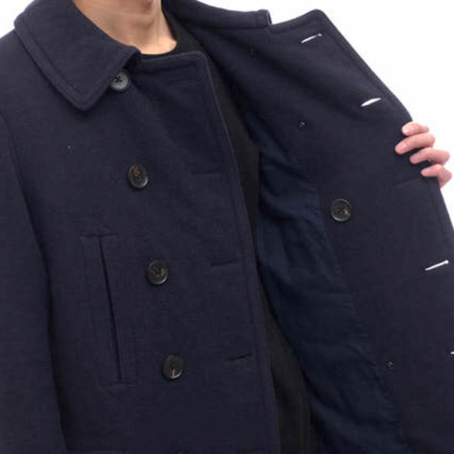 リングヂャケット／RING JACKET Pコート ジャケット JKT アウター メンズ 男性 男性用ウール 毛 ネイビー 紺  RA015F01X ダブルブレスレッド10ボタン ミリタリーウール100％裏地