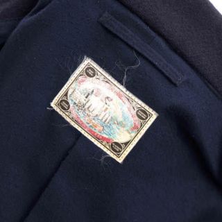 リングヂャケット／RING JACKET Pコート ジャケット JKT アウター メンズ 男性 男性用ウール 毛 ネイビー 紺  RA015F01X ダブルブレスレッド10ボタン ミリタリーウール100％裏地