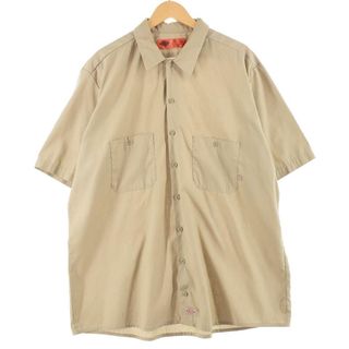 ディッキーズ(Dickies)の古着 ディッキーズ Dickies 半袖 ワークシャツ メンズXXL /eaa258516(シャツ)