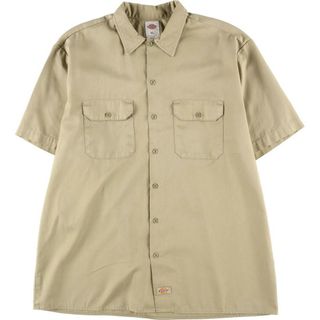 ディッキーズ(Dickies)の古着 ディッキーズ Dickies 半袖 ワークシャツ メンズXL /eaa251357(シャツ)