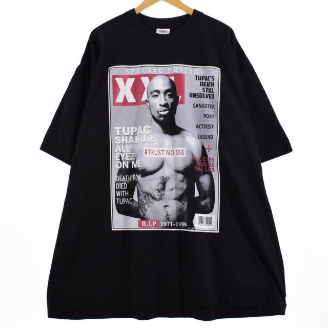 古着 メンズ Tシャツ 希少 激レア デカプリント 黒 L 2PAC