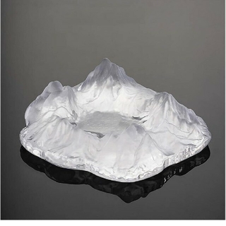 新品 灰皿 氷山の形の灰皿の創造的な灰皿の家族大容量の高度なガラス灰皿(ガラス)