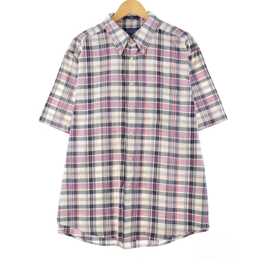 PENDLETON(ペンドルトン)の古着 ペンドルトン PENDLETON 半袖 ボタンダウンチェックシャツ メンズXL /eaa261258 メンズのトップス(シャツ)の商品写真