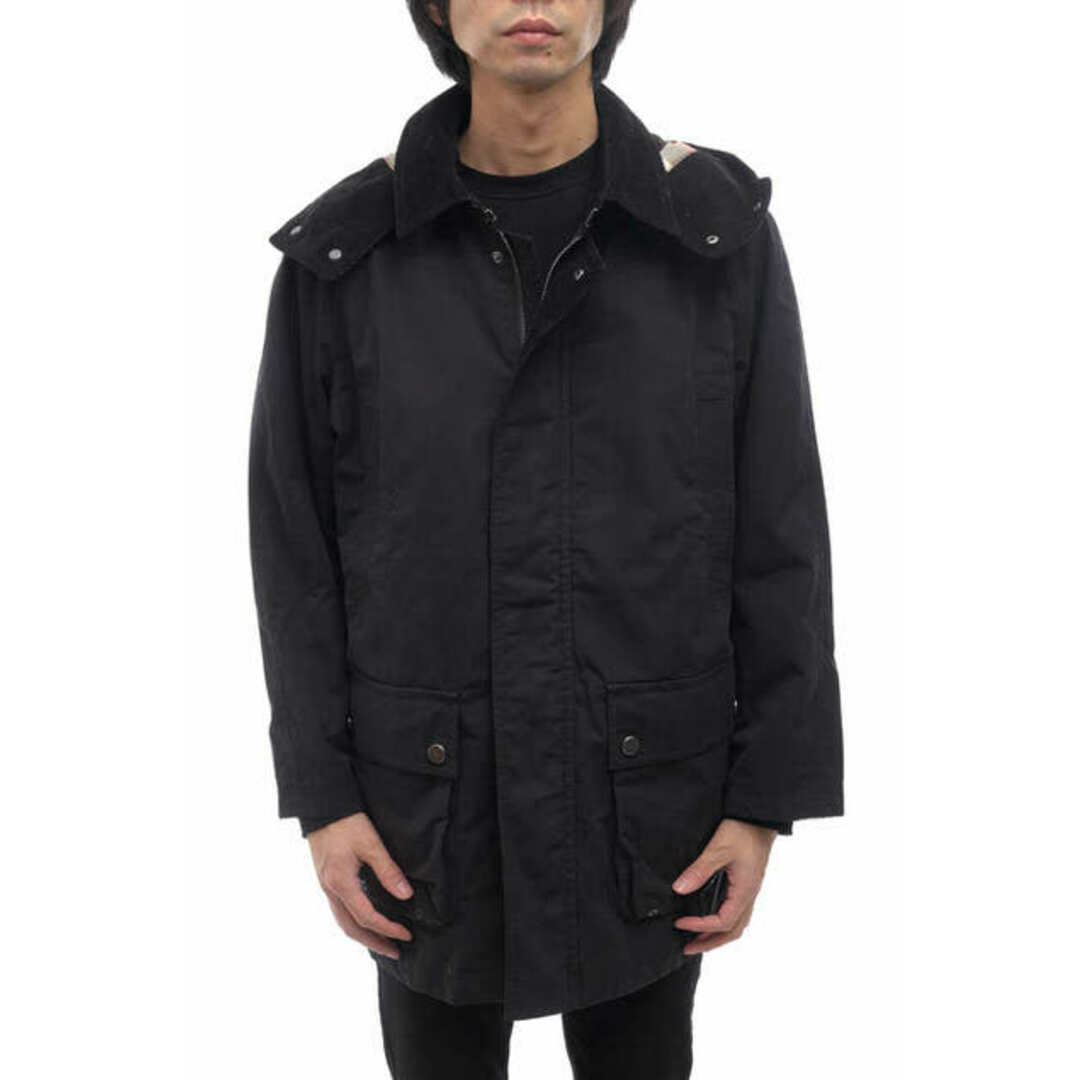 綿100％裏地マッキントッシュ／MACKINTOSH コート ジャケット JKT アウター メンズ 男性 男性用コットン 綿 キャンバス ブラック 黒  G1F20-210-09  チェック柄ライニング  フード付き