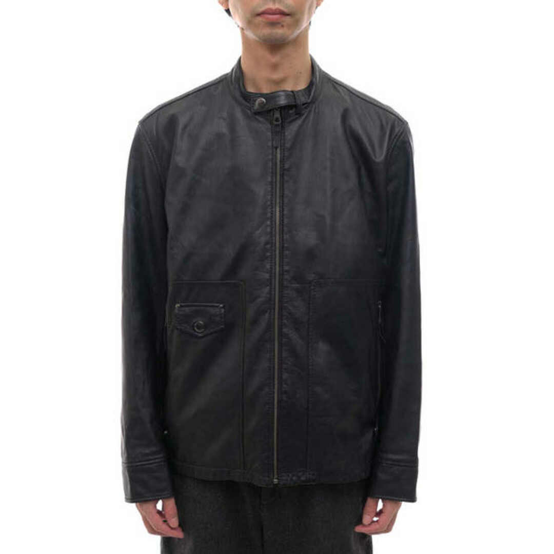 バーニーズニューヨーク／BARNEYS NEWYORK シングルライダース ジャケット JKT アウター メンズ 男性 男性用レザー 革 本革  ブラック 黒 | フリマアプリ ラクマ