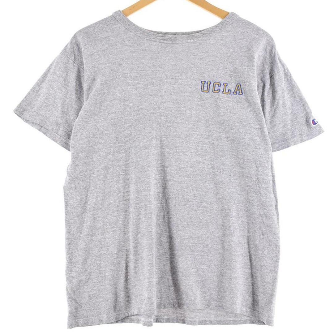 80年代 チャンピオン Champion トリコタグ UCLA カリフォルニア大学ロサンゼルス校 ワンポイントロゴTシャツ USA製 メンズL ヴィンテージ /eaa261796