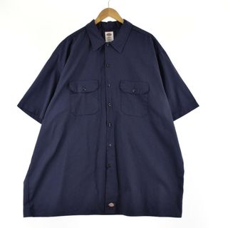 ディッキーズ(Dickies)の古着 ビッグサイズ ディッキーズ Dickies 半袖 ワークシャツ メンズXXXL /eaa252261(シャツ)