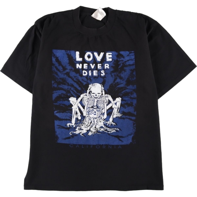 COTTON HERITAGE LOVE NEVER DIES ドクロ柄 スカル柄 エロT プリントTシャツ メンズL /eaa209058