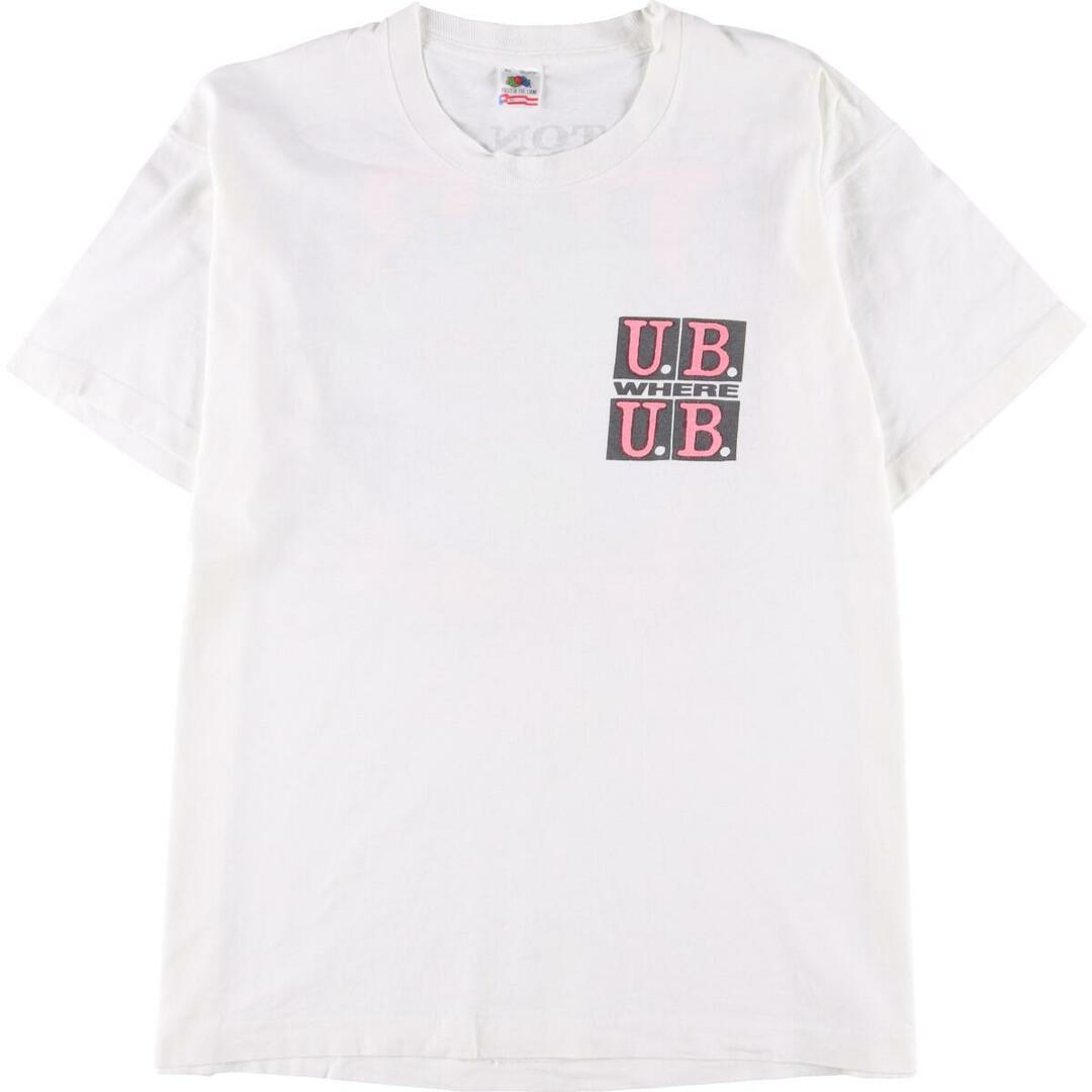 希少 90s ビンテージ USA製 フルーツオブザルーム 両面プリントTシャツ