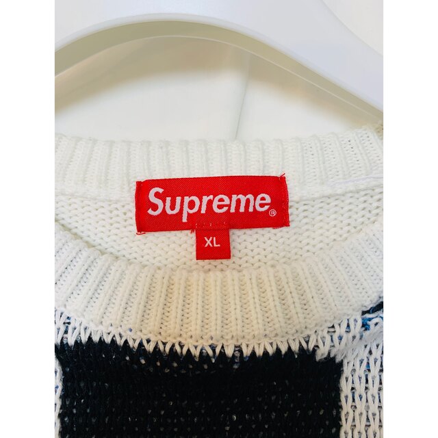 Supreme Chenille Logo Sweater white L