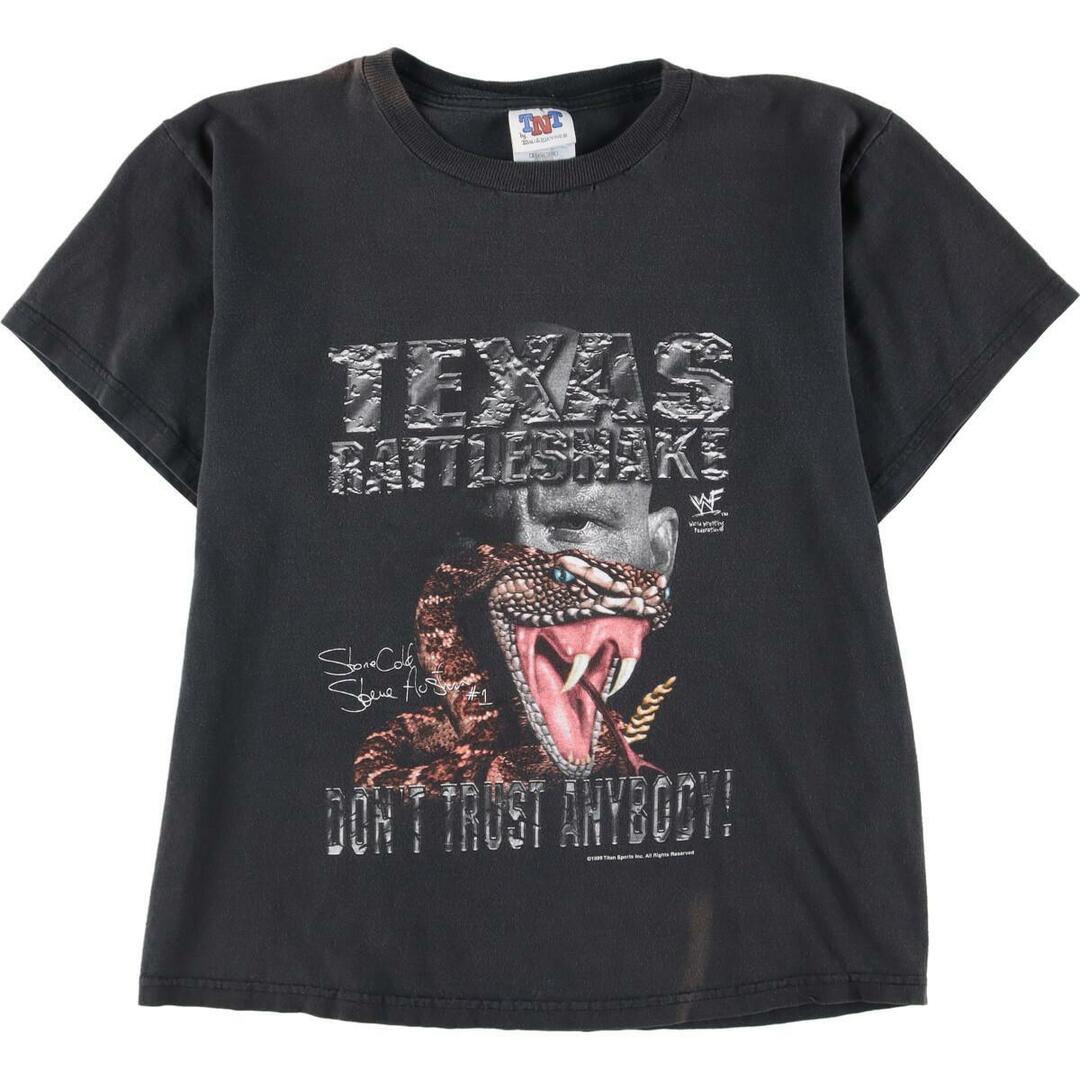 90年代 TRAU＆LOEVNER TNT Stone Cold Steve Austin ストーンコールドスティーブオースチン Texas Rattlesnake テキサスのガラガラ蛇 プリントTシャツ メンズM ヴィンテージ /eaa258162