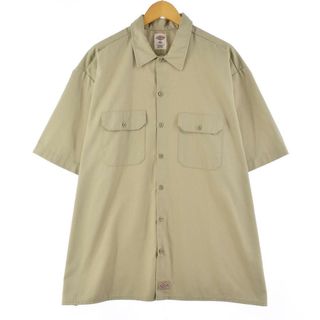 ディッキーズ(Dickies)の古着 ディッキーズ Dickies 半袖 ワークシャツ メンズXXL /eaa265596(シャツ)