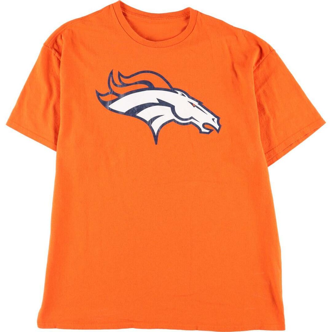 NFL DENVER BRONCOS デンバーブロンコス 両面プリント スポーツプリントTシャツ メンズL /eaa252871