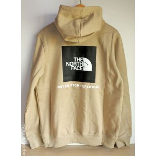 ザノースフェイス(THE NORTH FACE)のノースフェイス スクエア ボックスロゴ パーカー USモデル メンズL ベージュ(パーカー)