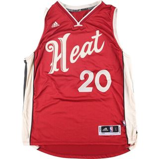 アディダス(adidas)の古着 アディダス adidas NBA MIAMI HEAT マイアミヒート Vネック ナンバリング メッシュ ゲームシャツ レプリカユニフォーム メンズL /eaa261474(タンクトップ)