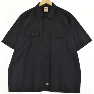 ディッキーズ(Dickies)の古着 ディッキーズ Dickies 半袖 ワークシャツ メンズXXL /eaa244844(シャツ)