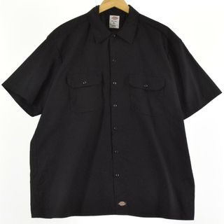 ディッキーズ(Dickies)の古着 ディッキーズ Dickies 半袖 ワークシャツ メンズXXL /eaa244954(シャツ)