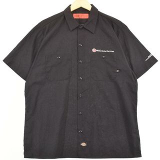 ディッキーズ(Dickies)の古着 ディッキーズ Dickies 半袖 ワークシャツ メンズXL /eaa252663(シャツ)