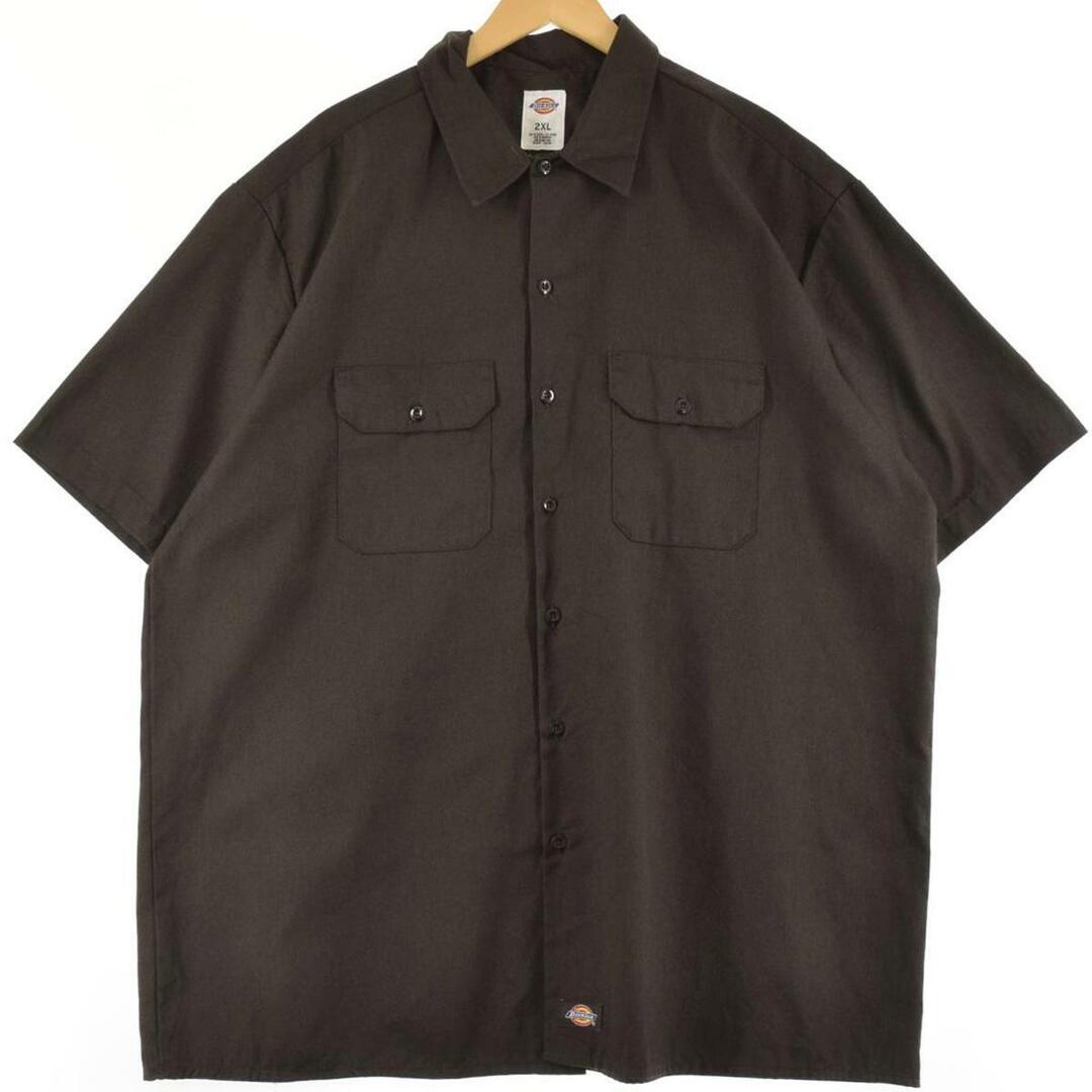 Dickies(ディッキーズ)の古着 ディッキーズ Dickies バックプリント 半袖 ワークシャツ メンズXXL /eaa252629 メンズのトップス(シャツ)の商品写真