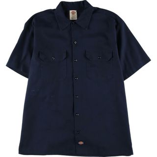 ディッキーズ(Dickies)の古着 ディッキーズ Dickies 半袖 ワークシャツ メンズXL /eaa244530(シャツ)