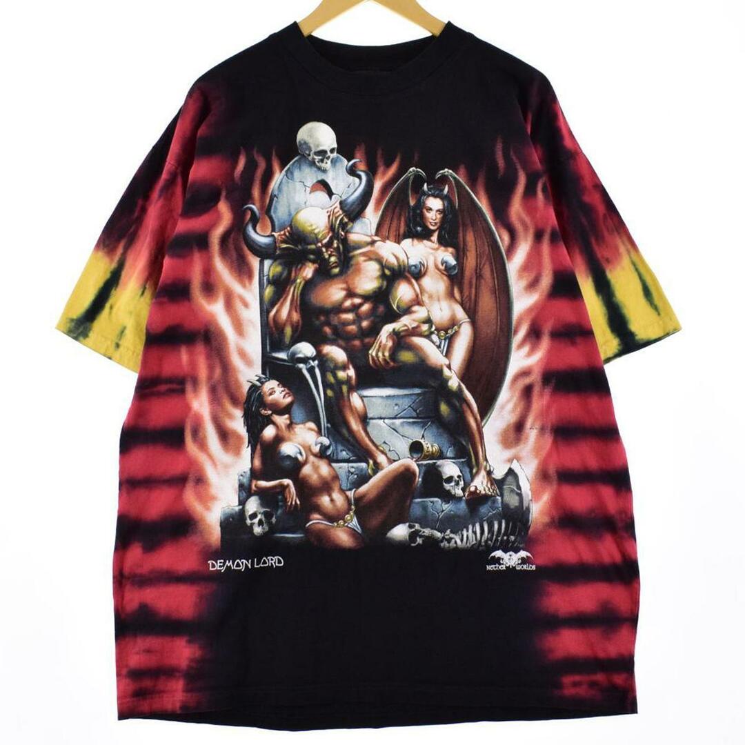 PLANETEARTH特徴PLANET EARTH タイダイ柄 Demon Lord プリントTシャツ メンズXXL /eaa264675